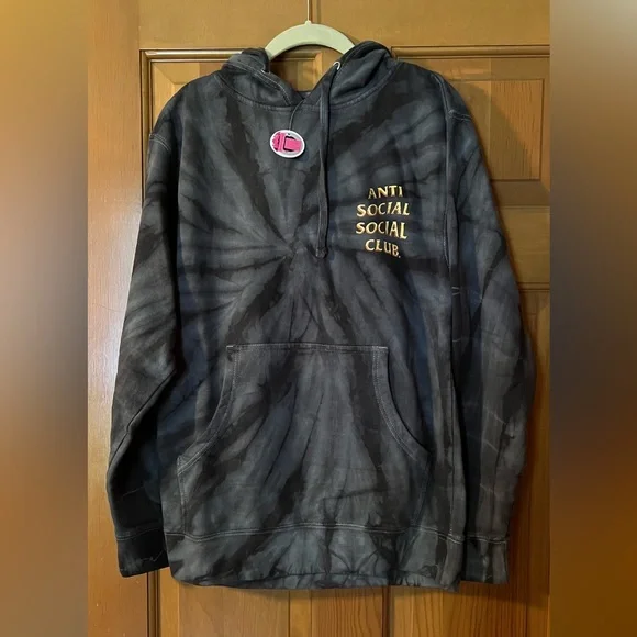 Anti Social Social Club Tops Anti Social Social Club New Grey Tie Die Hoodie Size Small Poshmark